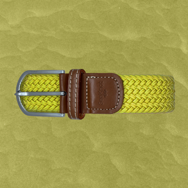ceinture tressée seaknot jaune